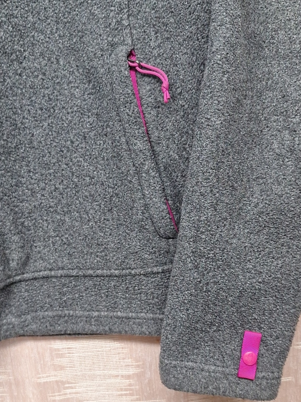 The North Face Womens' Grey Fleece Jacket with Pink Trim Size L - Picture 4 of 11